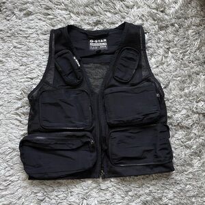 G-Star Black Mesh Utility Pocket Vest